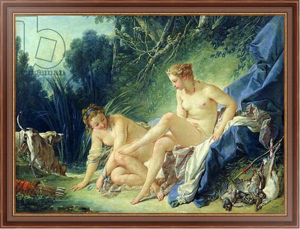 Постер Diana getting out of her bath, 1742 с типом исполнения На холсте в раме в багетной раме 35-M719P-83