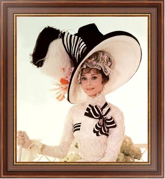 Постер Хепберн Одри 166 с типом исполнения На холсте в раме в багетной раме 35-M719P-83