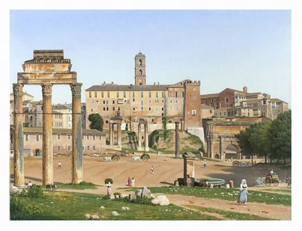 Постер Вид на Римский форум с типом исполнения На холсте в раме в багетной раме 221-03