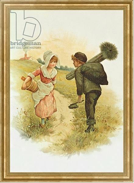 Постер Sunbeams, 1890 с типом исполнения На холсте в раме в багетной раме NA033.1.051
