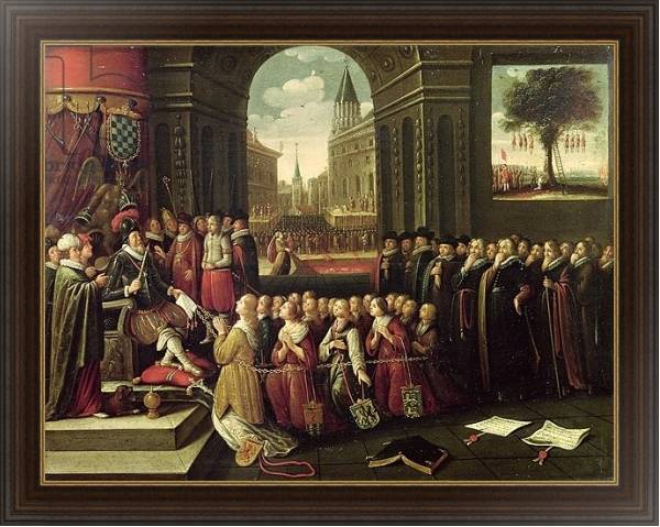 Постер The Tyranny of the Duke of Alba с типом исполнения На холсте в раме в багетной раме 1.023.151