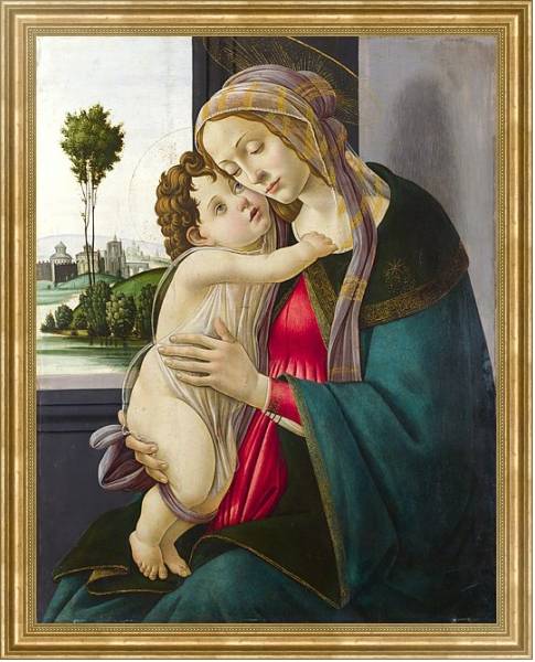 Постер Дева Мария с младенцем 23 с типом исполнения На холсте в раме в багетной раме NA033.1.051
