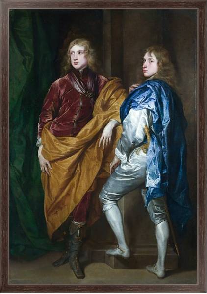 Постер Портрет двух молодых англичан с типом исполнения На холсте в раме в багетной раме 221-02