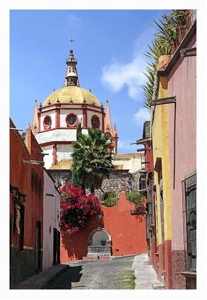 Постер Город Сан-Мигель-де-Альенде. Мексика 2 с типом исполнения На холсте в раме в багетной раме 221-03