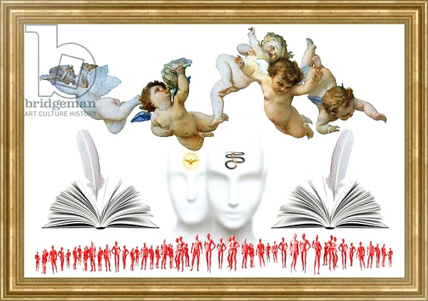 Постер angeli&demoni, 2010, collagraph, digital photography с типом исполнения На холсте в раме в багетной раме NA033.1.051