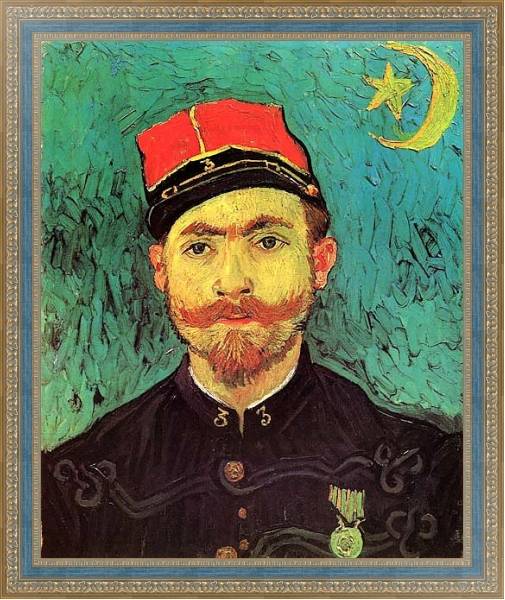 Постер Портрет Милле, второго лейтенанта Зуав с типом исполнения На холсте в раме в багетной раме 484.M48.685