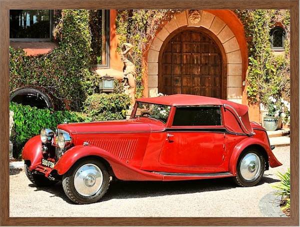 Постер Bentley 3 1 2 Litre Drophead Coupe by Park Ward '1934 с типом исполнения На холсте в раме в багетной раме 1727.4310