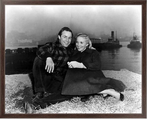 Постер Brando, Marlon (On The Waterfront) 9 с типом исполнения На холсте в раме в багетной раме 221-02