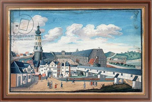 Постер View of Weimar with the Castle of Wilhelmsburg с типом исполнения На холсте в раме в багетной раме 35-M719P-83