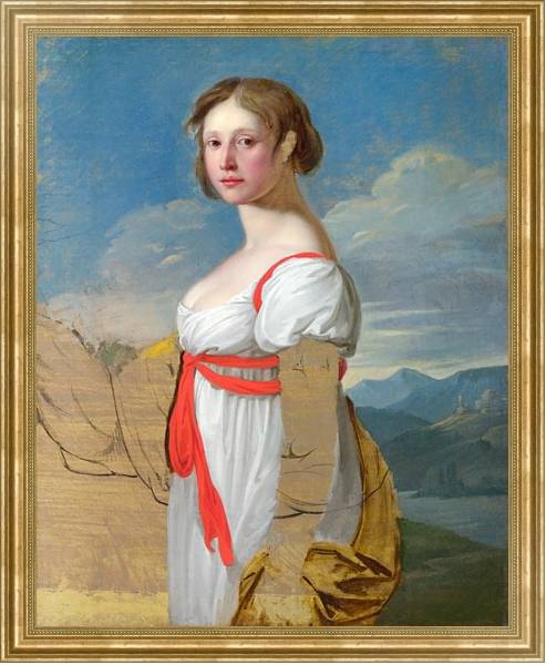 Постер Портрет женщины 11 с типом исполнения На холсте в раме в багетной раме NA033.1.051
