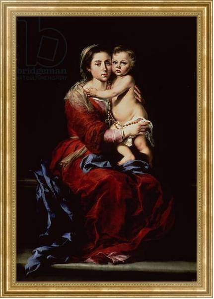 Постер The Virgin of the Rosary, c.1650 с типом исполнения На холсте в раме в багетной раме NA033.1.051