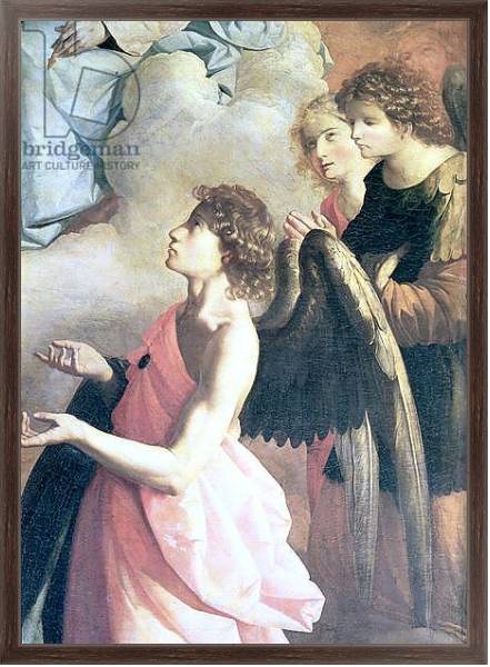 Постер Angels: Detail from The Apotheosis of St. Jerome, c.1638-39 с типом исполнения На холсте в раме в багетной раме 221-02