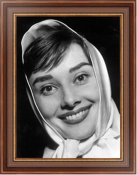 Постер Хепберн Одри 50 с типом исполнения На холсте в раме в багетной раме 35-M719P-83
