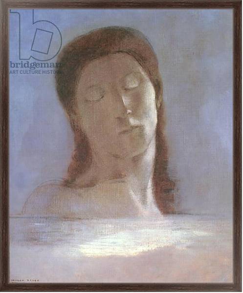 Постер The Closed Eyes, 1890 с типом исполнения На холсте в раме в багетной раме 221-02