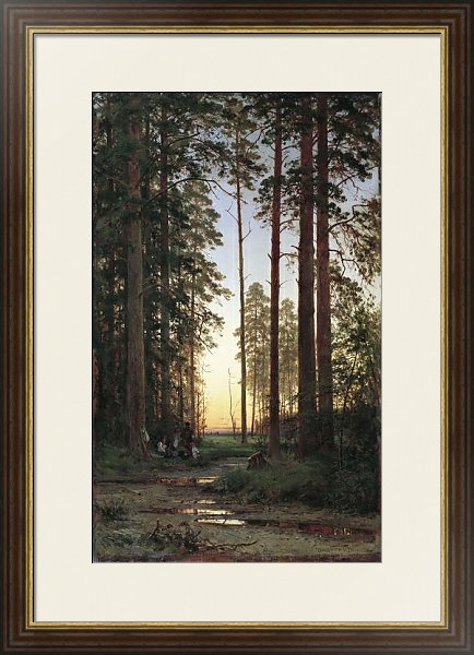 Постер Опушка леса. 1879 с типом исполнения Под стеклом в багетной раме 1.023.036