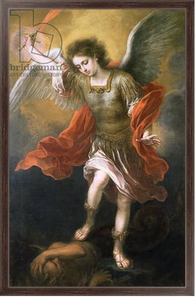 Постер Saint Michael banishes the devil to the abyss, 1665/68 с типом исполнения На холсте в раме в багетной раме 221-02