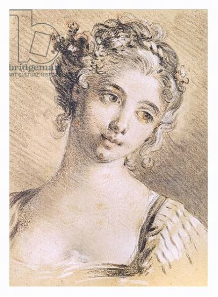 Постер Head of a Young Girl с типом исполнения На холсте в раме в багетной раме 221-03