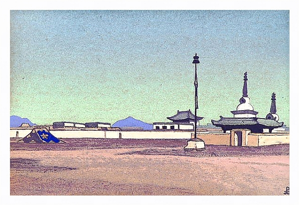 Постер Батухалка, столица Внутренней Монголии с типом исполнения На холсте в раме в багетной раме 221-03
