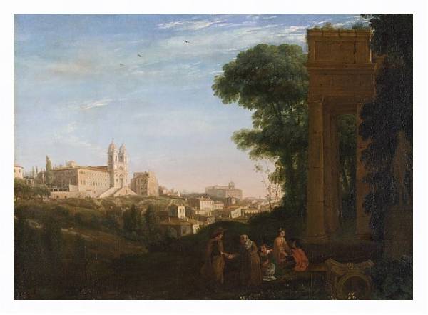 Постер Вид на Рим с типом исполнения На холсте в раме в багетной раме 221-03