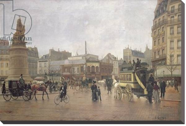 Постер La Place Clichy, Paris, 1896 с типом исполнения На холсте без рамы