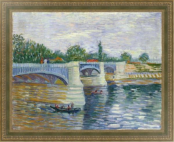 Постер Seine with the Pont de la Grande Jette, The с типом исполнения На холсте в раме в багетной раме 484.M48.640