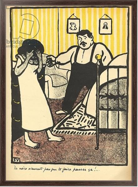 Постер A man reproaches his pregnant mistress, 1902 с типом исполнения На холсте в раме в багетной раме 221-02