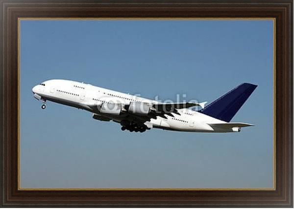 Постер Аэробус A380 с типом исполнения На холсте в раме в багетной раме 1.023.151
