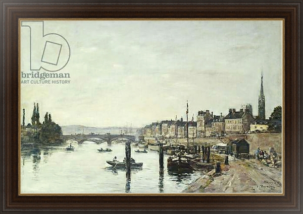 Постер Rouen; La Seine et le Pont Corneill, 1895 с типом исполнения На холсте в раме в багетной раме 1.023.151
