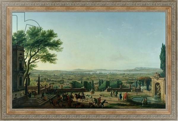 Постер City and Port of Toulon, 1756 с типом исполнения На холсте в раме в багетной раме 484.M48.310