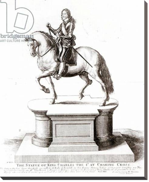 Постер The statue of King Charles the 1st at Charing Cross с типом исполнения На холсте без рамы