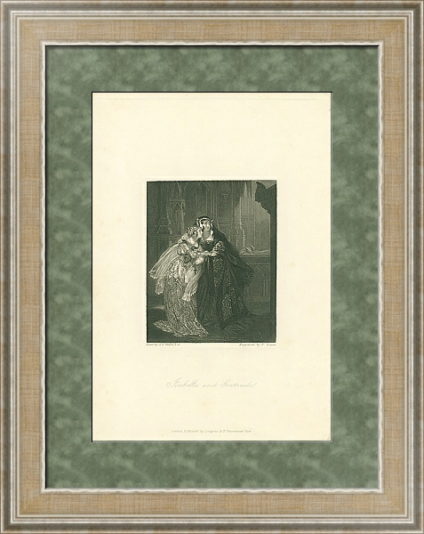 Постер Isabella and Gertrude 1 с типом исполнения Акварель в раме в багетной раме 485.M40.584