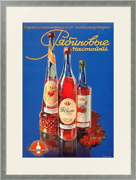 Постер Ретро-Реклама 318 с типом исполнения Под стеклом в багетной раме 1727.2510