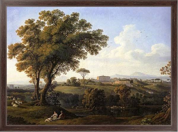 Постер Blick auf die Villa Albani in Rom с типом исполнения На холсте в раме в багетной раме 221-02