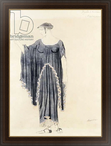 Постер Costume design for Oedipus at Colonnus- Antigone, c. 1899 to 1909 с типом исполнения На холсте в раме в багетной раме 1.023.151