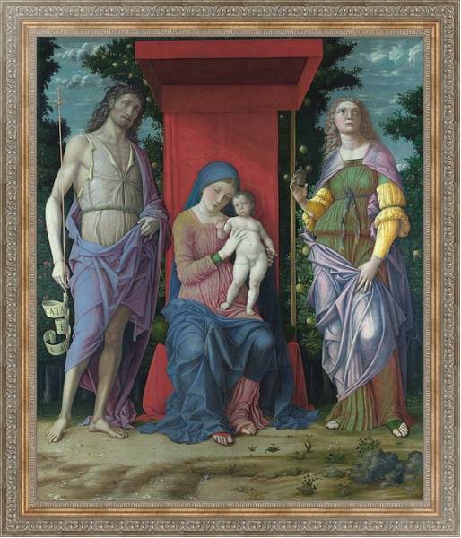 Постер Дева с младенцем и святые с типом исполнения На холсте в раме в багетной раме 484.M48.310