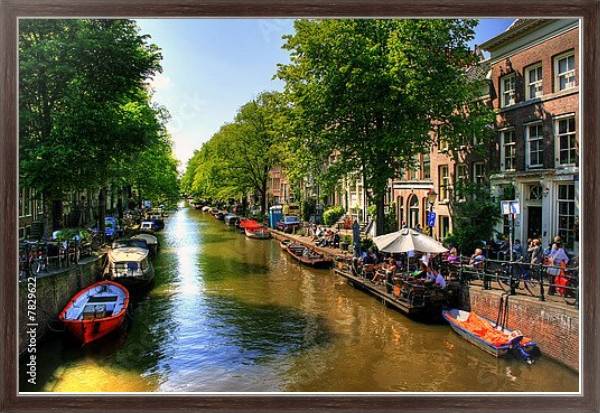 Постер Амстердам. Голландия 2 с типом исполнения На холсте в раме в багетной раме 221-02