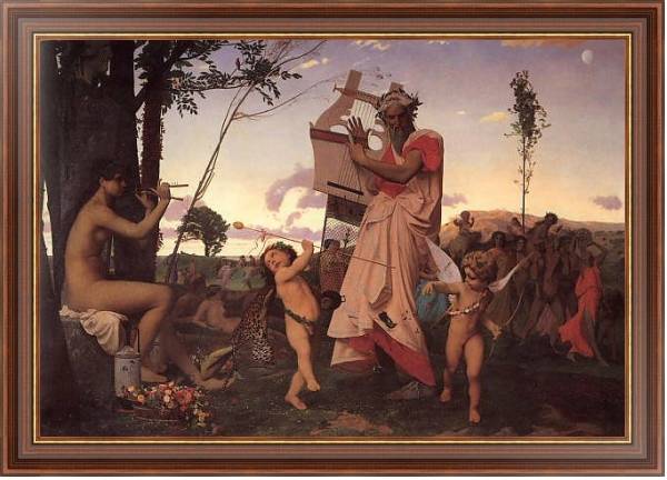 Постер Anacreon, bacchus et lamour с типом исполнения На холсте в раме в багетной раме 35-M719P-83