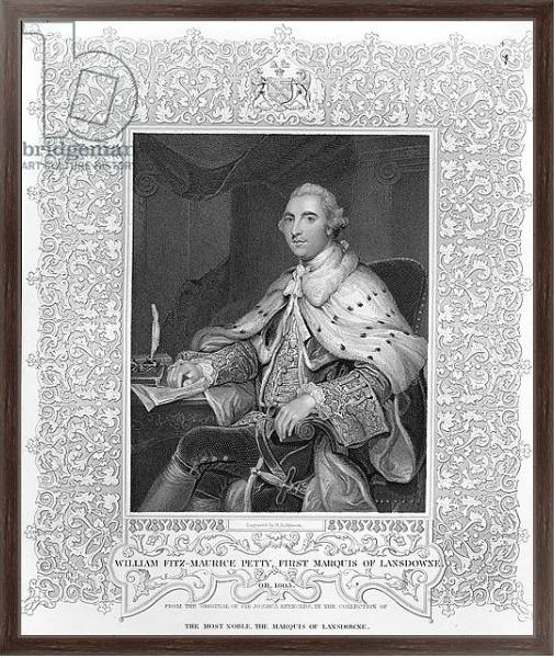 Постер William Fitz-Maurice Petty, First Marquis of Lansdowne, engraved by H. Robinson с типом исполнения На холсте в раме в багетной раме 221-02