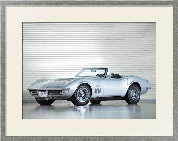 Постер Corvette Stingray L71 427 Convertible (C3) '1969 с типом исполнения Под стеклом в багетной раме 1727.2510