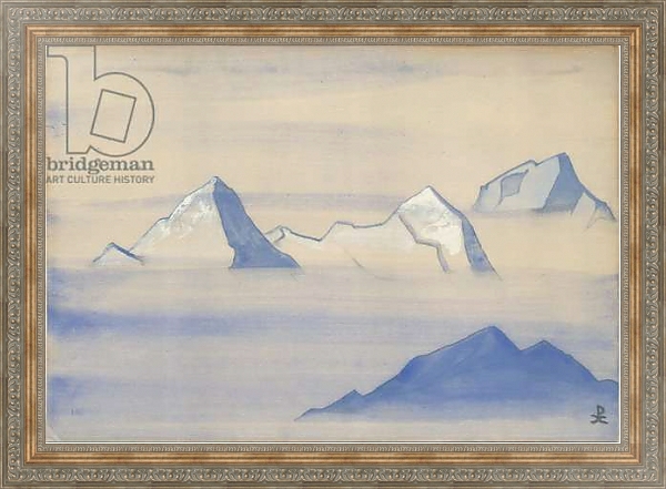 Постер Himalayas, album leaf, 1934 4 с типом исполнения На холсте в раме в багетной раме 484.M48.310