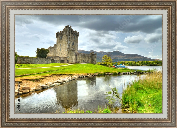 Постер Ирландия. Замок Росс с типом исполнения На холсте в раме в багетной раме 595.M52.330
