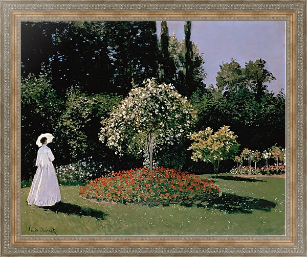 Постер Дама в саду Сент-Адресс с типом исполнения На холсте в раме в багетной раме 484.M48.310