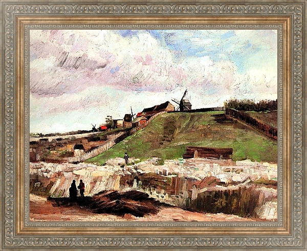 Постер Холм Монмартра с каменоломней с типом исполнения На холсте в раме в багетной раме 484.M48.310