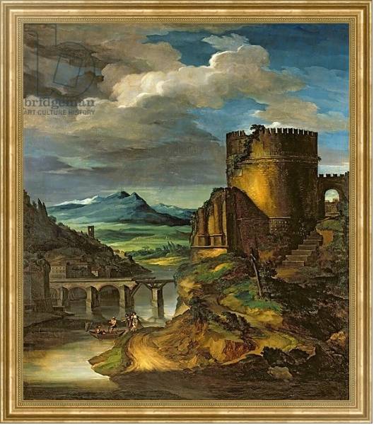 Постер Italian Landscape or, Landscape with a Tomb с типом исполнения На холсте в раме в багетной раме NA033.1.051