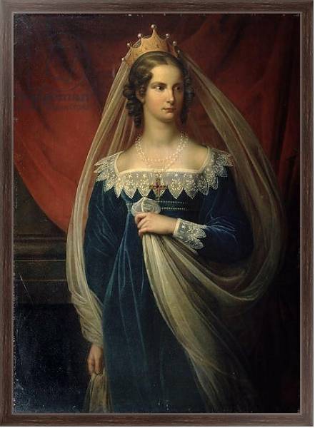 Постер Portrait of Princess Charlotte von Preussen, 1817 с типом исполнения На холсте в раме в багетной раме 221-02
