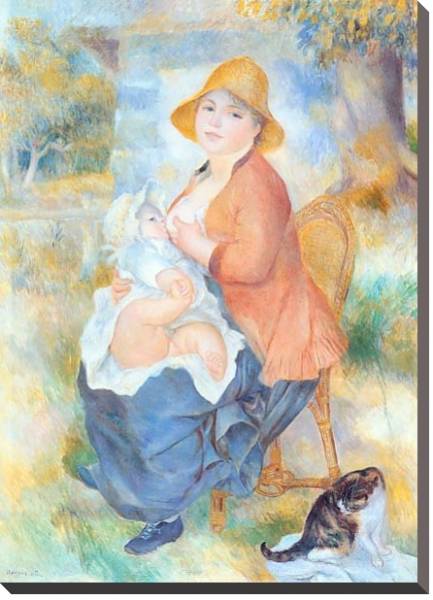 Постер Maternit? ou femme allaitant son enfant с типом исполнения На холсте без рамы