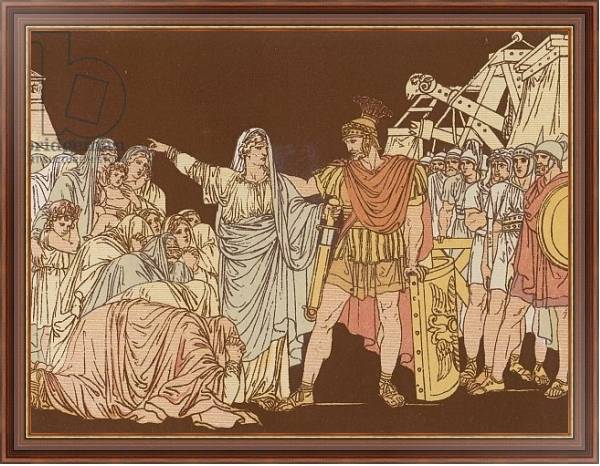 Постер Coriolanus and his mother с типом исполнения На холсте в раме в багетной раме 35-M719P-83
