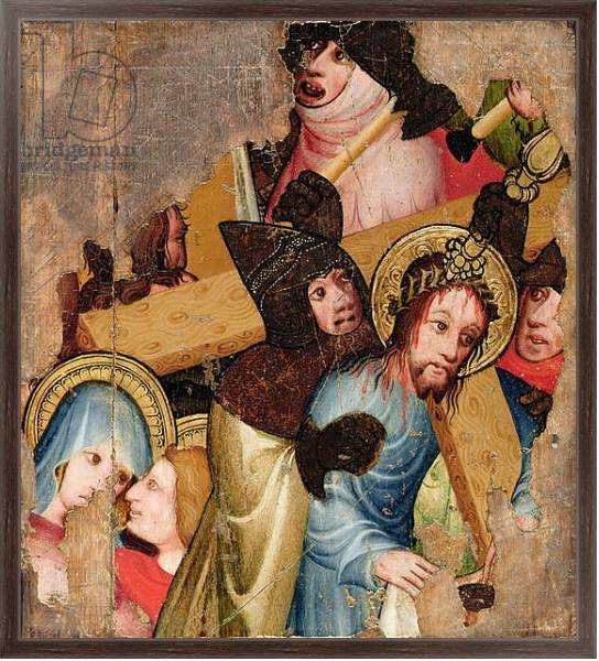Постер Christ Bearing the Cross, c.1400-25 с типом исполнения На холсте в раме в багетной раме 221-02