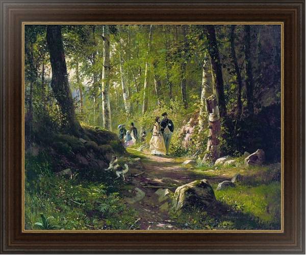 Постер Прогулки в лесу с типом исполнения На холсте в раме в багетной раме 1.023.151