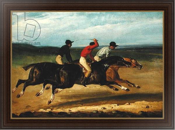 Постер The Horse Race с типом исполнения На холсте в раме в багетной раме 1.023.151